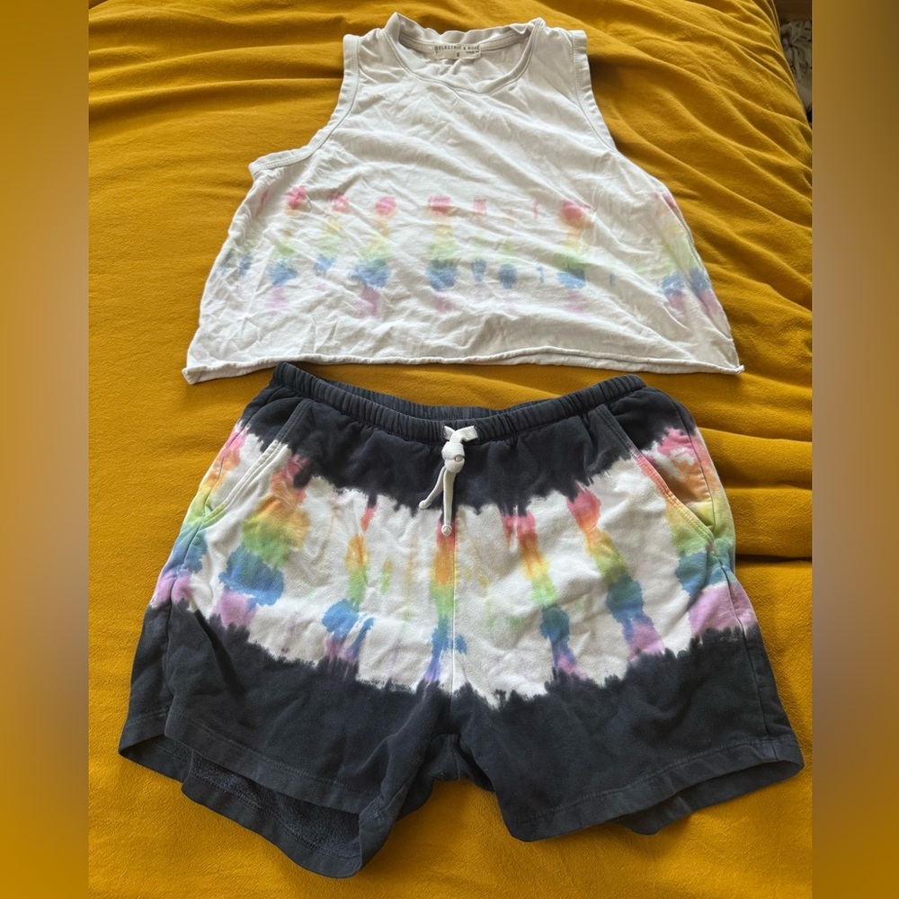 Electric & Rose Rainbow Tank and Short Set S